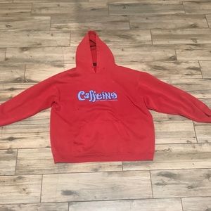 Red caffeine hoodie